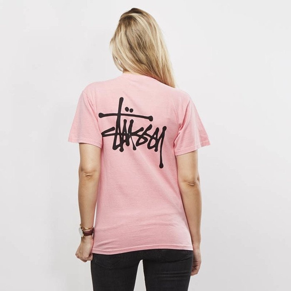 Stüssy Tribeman Pigment Dyed Tee in pink unisex
